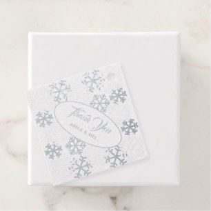 Schneeflocken Silver Foil Danke Ihnen für Tags