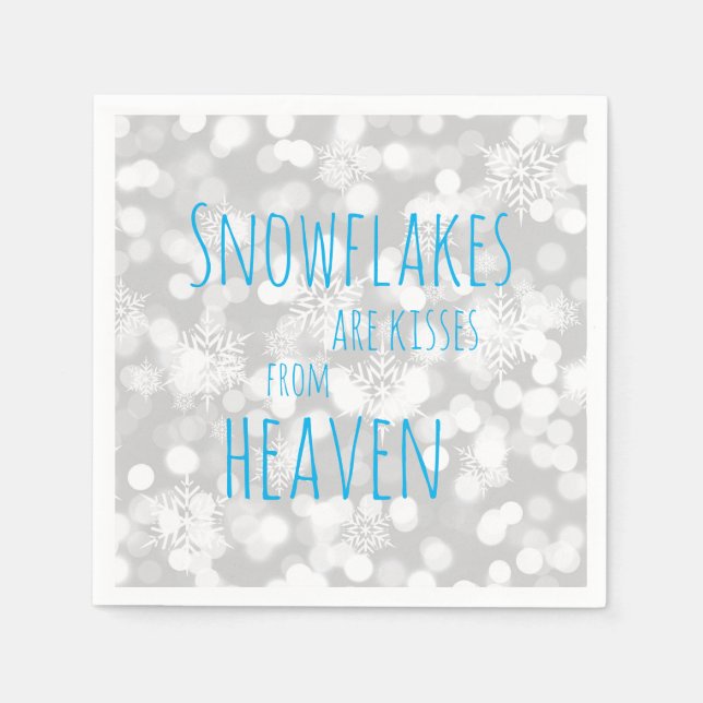 Schneeflocken sind Küsse aus dem Himmel Serviette (Vorderseite)