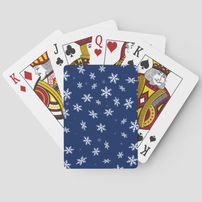 Schneeflocken Spielkarten (Rückseite)