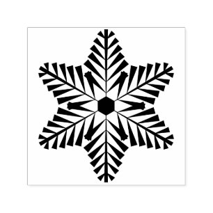 Schneeflocken-Stempel mit Selbstfärbung Permastempel