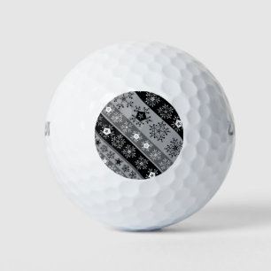 Schneeflocken Streifen grau Golfball