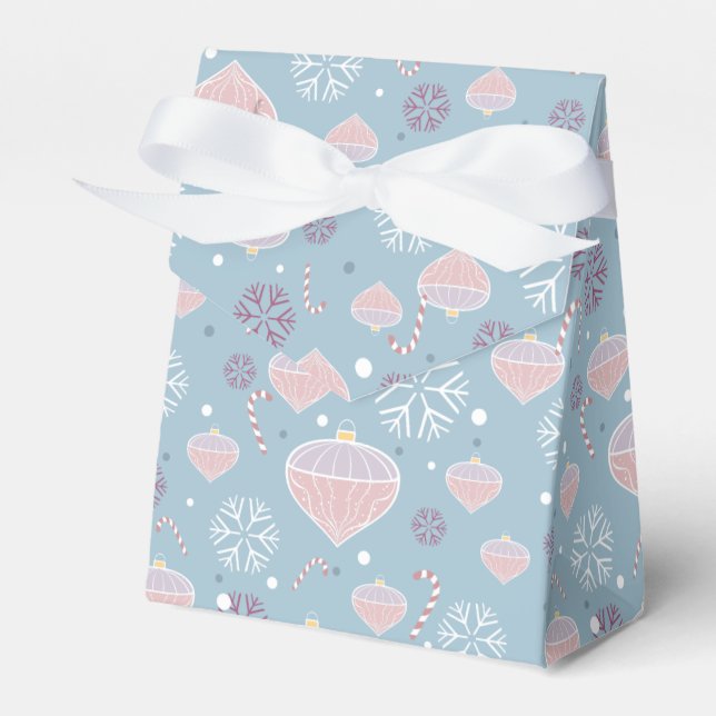 Schneeflocken, Süßigkeiten & Ornamente Zelte Vorzu Geschenkschachtel (Vorderseite)