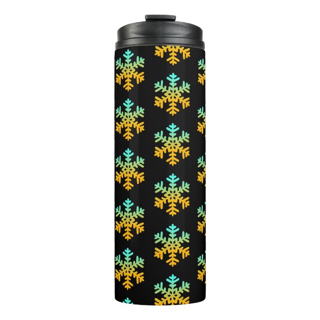 Schneeflocken Thermal Tumbler Thermosbecher (Vorderseite)