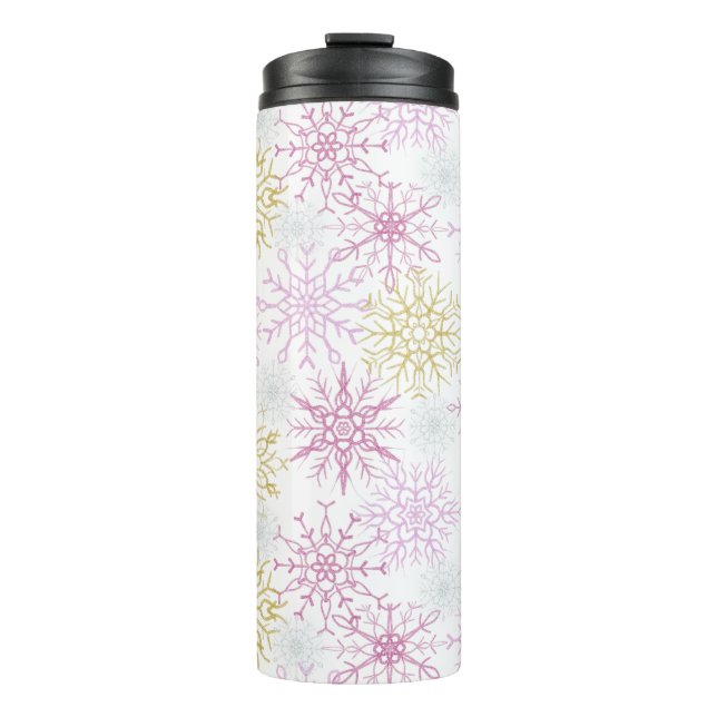 Schneeflocken Thermosbecher (Vorderseite)