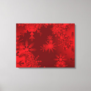 Schneeflocken/überzogene Canvas Leinwanddruck
