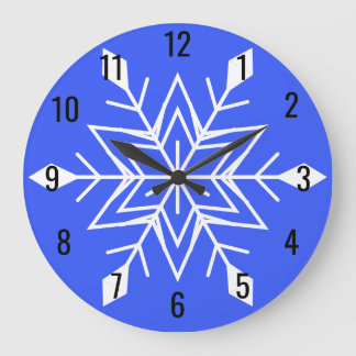 Schneeflocken-Uhr Große Wanduhr