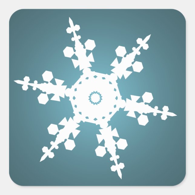 Schneeflocken-Umschlag Aufkleber (Vorderseite)