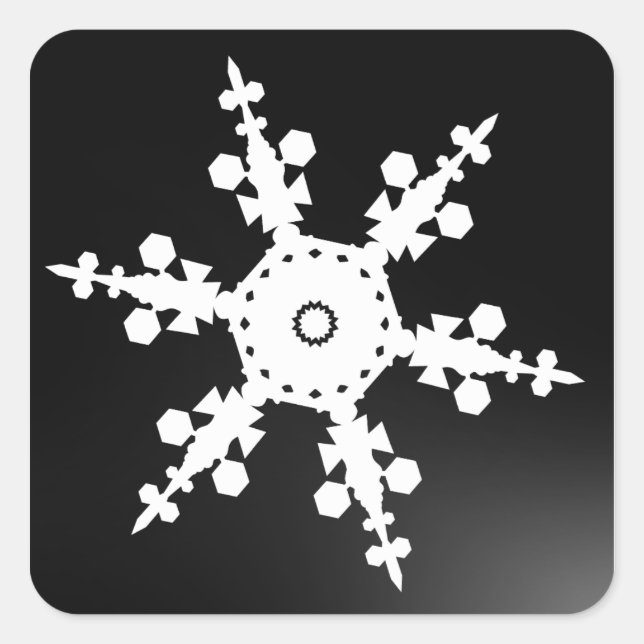 Schneeflocken-Umschlag Aufkleber (Vorderseite)