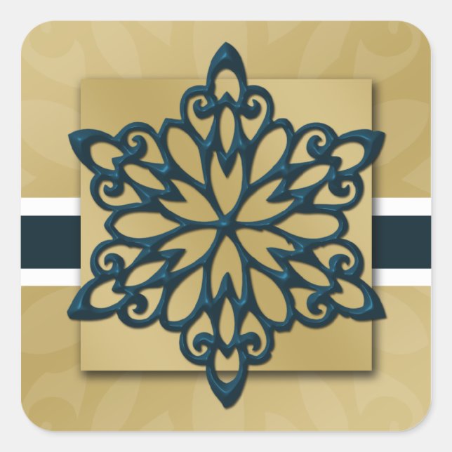 Schneeflocken-Umschlag Aufkleber (Vorderseite)