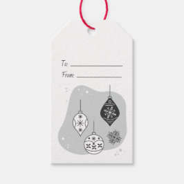 Schneeflocken und Bauernweihen - Weihnachten Geschenkanhänger