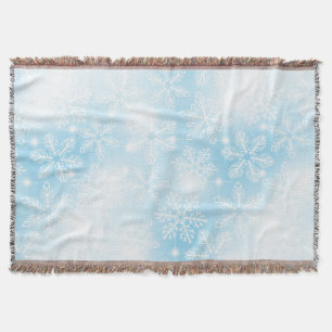 Schneeflocken und blaue Lichter Decke