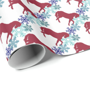 Schneeflocken und geschenkpapier