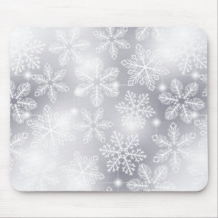 Schneeflocken und Lichter Mousepad