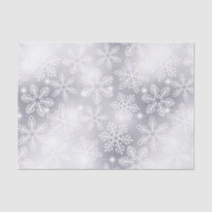 Schneeflocken und Lichter Seidenpapier