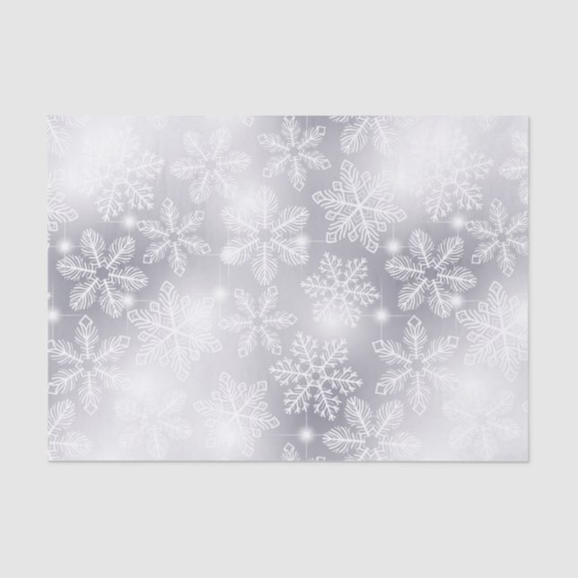 Schneeflocken und Lichter Seidenpapier (Vorderseite)
