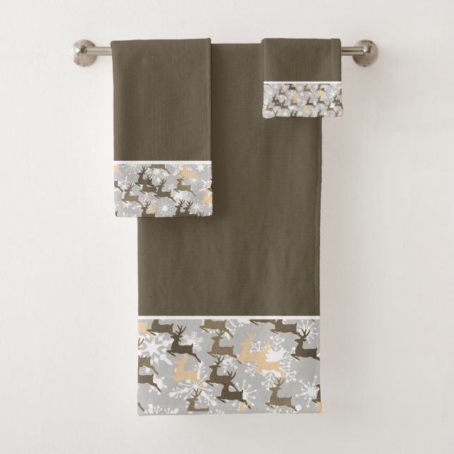 Schneeflocken und Rehbadehandtuch Set (Insitu)