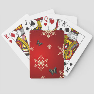 Schneeflocken und Schmetterlinge Spielkarten