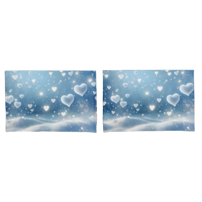 Schneeflocken und Schneeflocken Kissenbezug (Vorderseite-Set)