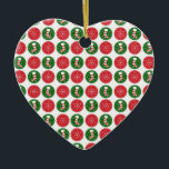 Schneeflocken und Strümpfe Keramikornament<br><div class="desc">Schneeflocken und Strümpfe</div>
