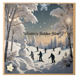 "Schneeflocken und Wunder" Fliese