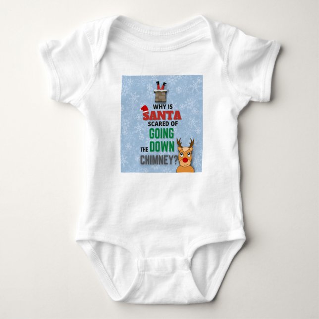 Schneeflocken vom Weihnachtsmann witziger Witz Baby Strampler (Vorderseite)