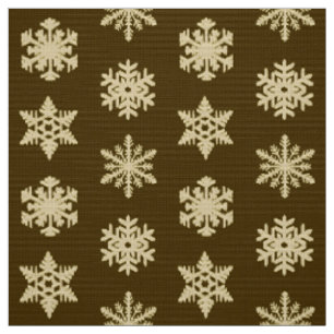 Schneeflocken von Ikat - Beige und Schokolade Brow Stoff