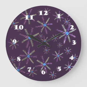 Schneeflocken Wall Clock Große Wanduhr