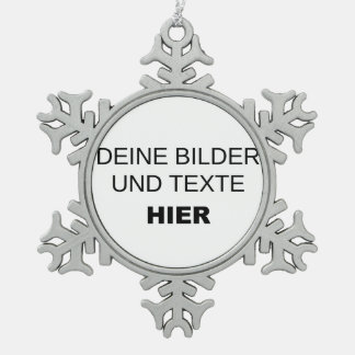 Schneeflocken Weihnachtsbaum-Anhänger gestalten Zinn-Ornament