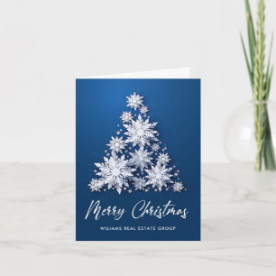 Schneeflocken-Weihnachtsbaum-Unternehmensgruß Feiertagskarte