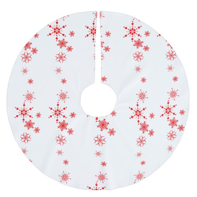 Schneeflocken Weihnachtsbaumrock Polyester Weihnachtsbaumdecke (Vorderseite)
