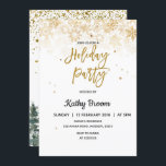 Schneeflocken Weihnachtsfeier Einladungskarte<br><div class="desc">Elegante Rustikale Weihnachtsfeier Einladungskarte</div>