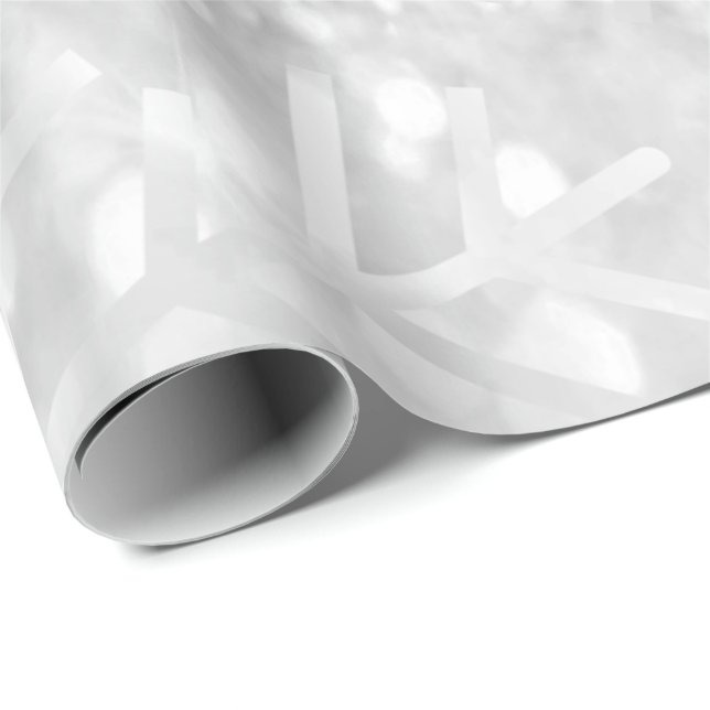 Schneeflocken Weihnachtsfeiertag Grau Silberner Gl Geschenkpapier (Rolleneckpunkt)