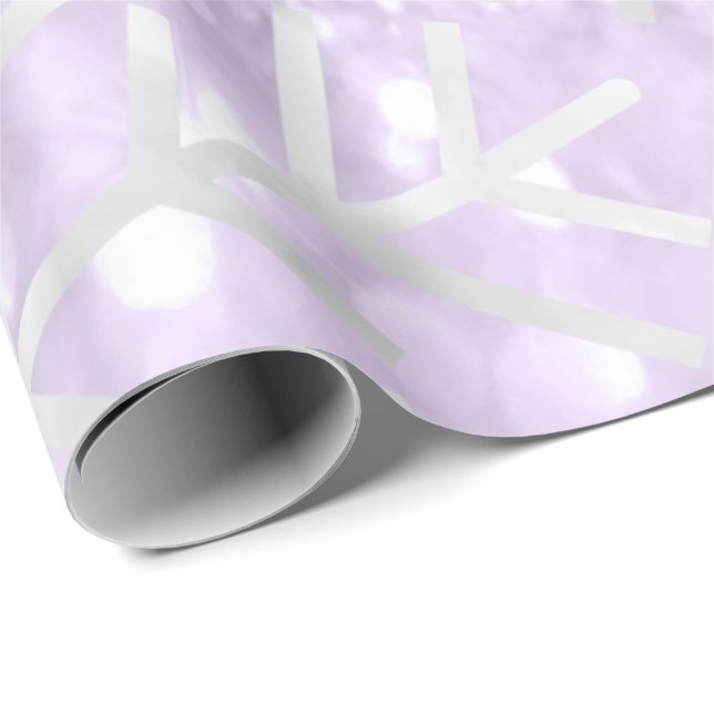Schneeflocken Weihnachtsfeiertag Grauer Lila Glitz Geschenkpapier (Rolleneckpunkt)