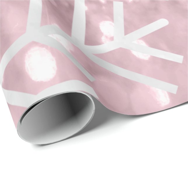 Schneeflocken Weihnachtsfeiertag Rosa Mauve Glitze Geschenkpapier (Rolleneckpunkt)