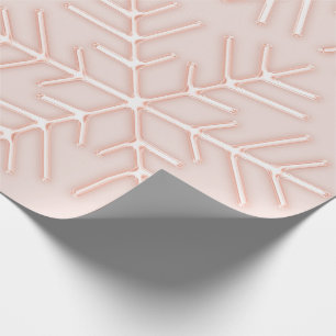 Schneeflocken Weihnachtsfeiertag Rosa Moderne Geschenkpapier