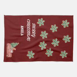 Schneeflocken Weihnachtsgebäck Geschirrtuch