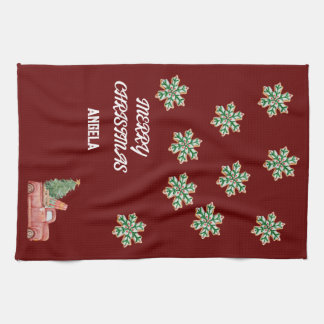 Schneeflocken Weihnachtsgebäck Geschirrtuch