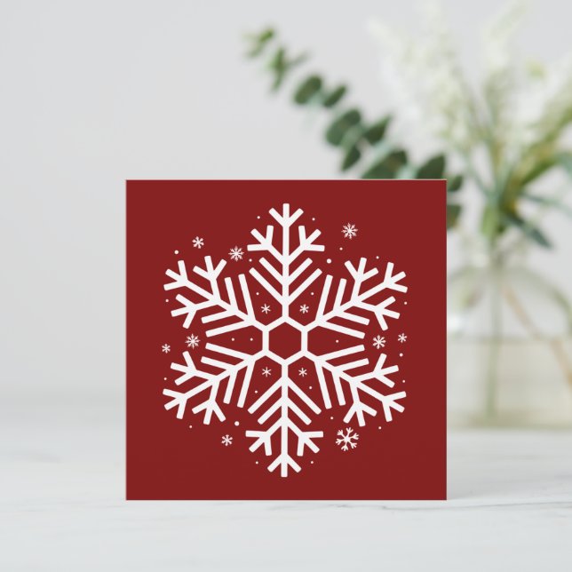 Schneeflocken Weihnachtsgeschenke Winter Weihnacht Feiertagskarte (Stehend Vorderseite)