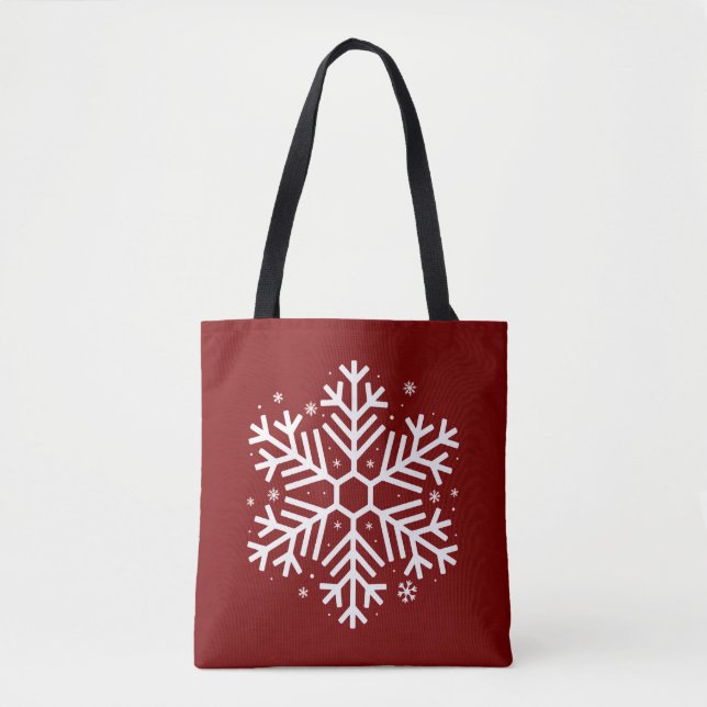 Schneeflocken Weihnachtsgeschenke Winter Xmas Fami Tasche (Vorderseite)