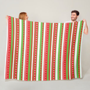 Schneeflocken Weihnachtslinien Muster Fleece Decke