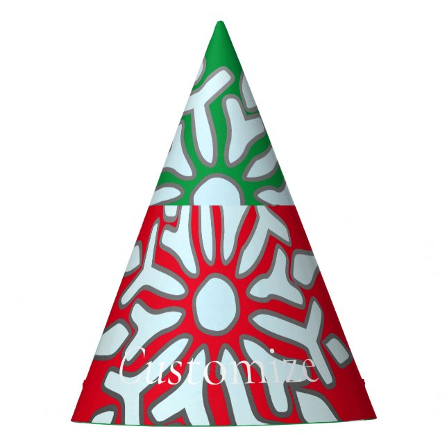 Schneeflocken Weihnachtsschmuck Thunder_Cove Partyhütchen (Vorderseite)