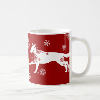 Schneeflocken Weißer Hirtenhund Kaffeetasse