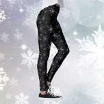 Schneeflocken Winter Hochwertige Frauen Schwarzer  Leggings<br><div class="desc">Schneeflocken Winter Hochwertige Leggings für Frauen im Schwarzen Schnee</div>