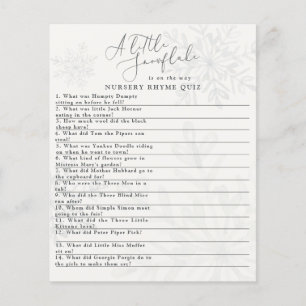 Schneeflocken Winterbabydusche Quiz