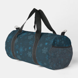 Schneeflocken Winterblau nahtlos Muster Duffle Bag