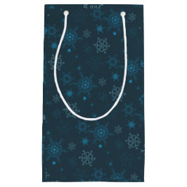 Schneeflocken Winterblau nahtlos Muster Kleine Geschenktüte