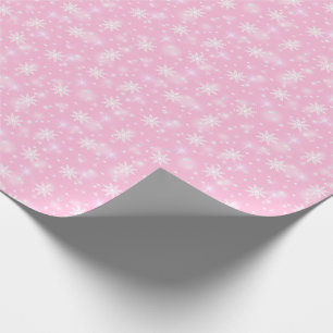 Schneeflocken Winterpink Geschenkpapier