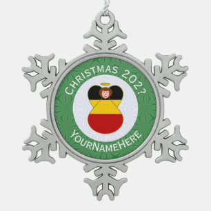  SCHNEEFLOCKEN Zinn-Ornament