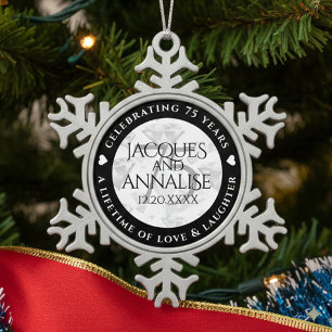  SCHNEEFLOCKEN Zinn-Ornament