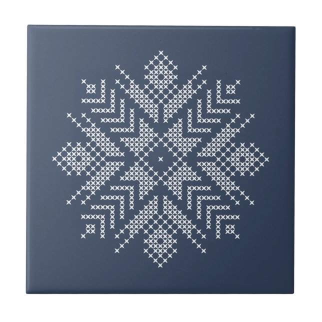 Schneeflockendesign Fliese (Vorderseite)